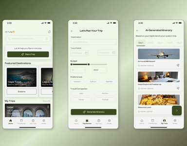 AI-Powered Travel Planner (Mobile App Design)