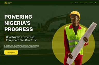Ventrakon Group — Construction Website UI Concept